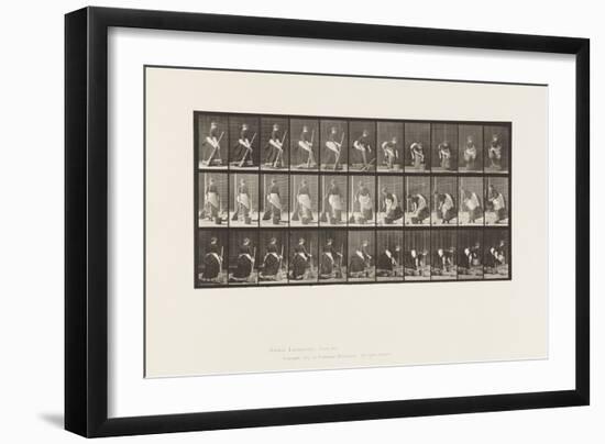 Plate 212. Dropping Broom and Lifting Bucket of Water, 1885 (Collotype on Paper)-Eadweard Muybridge-Framed Giclee Print