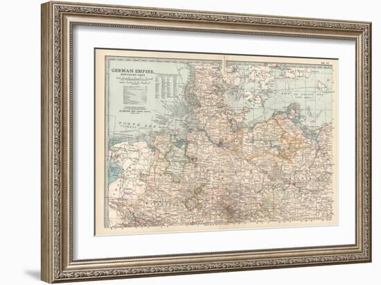 Plate 22. Map of the German Empire-Encyclopaedia Britannica-Framed Art Print