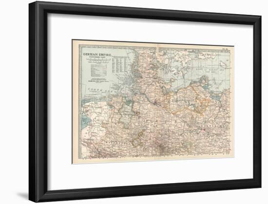 Plate 22. Map of the German Empire-Encyclopaedia Britannica-Framed Art Print