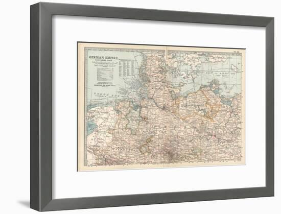 Plate 22. Map of the German Empire-Encyclopaedia Britannica-Framed Art Print