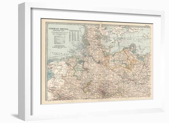 Plate 22. Map of the German Empire-Encyclopaedia Britannica-Framed Art Print