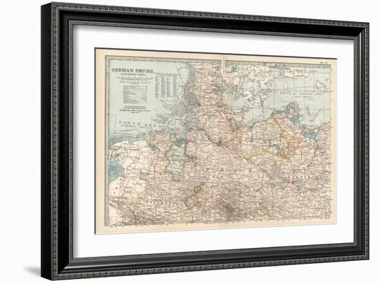 Plate 22. Map of the German Empire-Encyclopaedia Britannica-Framed Art Print