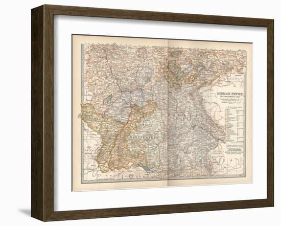 Plate 23. Map of the German Empire-Encyclopaedia Britannica-Framed Art Print