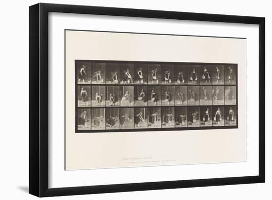 Plate 234. Lifting and Emptying Basin of Water and Turning, 1885 (Collotype on Paper)-Eadweard Muybridge-Framed Giclee Print