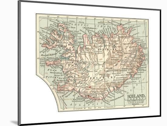 Plate 25. Inset Mape of Iceland-Encyclopaedia Britannica-Mounted Giclee Print