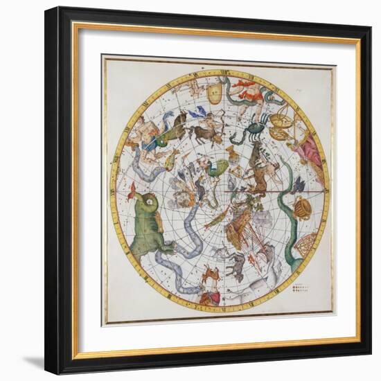 Plate 27 from "Atlas Coelestis," by John Flamsteed, Published in 1729-Sir James Thornhill-Framed Giclee Print