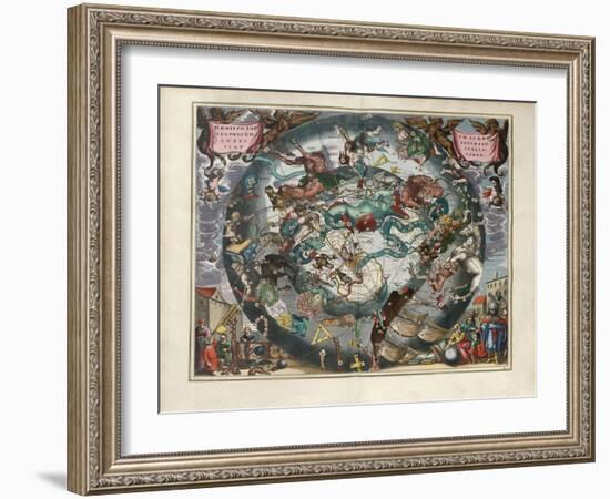 Plate 28 from Harmonia Macrocosmica-Andreas Cellarius-Framed Giclee Print