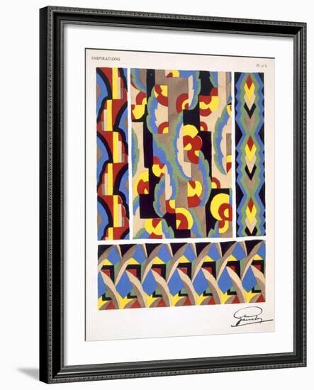 Plate 3, from 'Inspirations', Published Paris, 1930S (Colour Litho)-Gandy-Framed Giclee Print