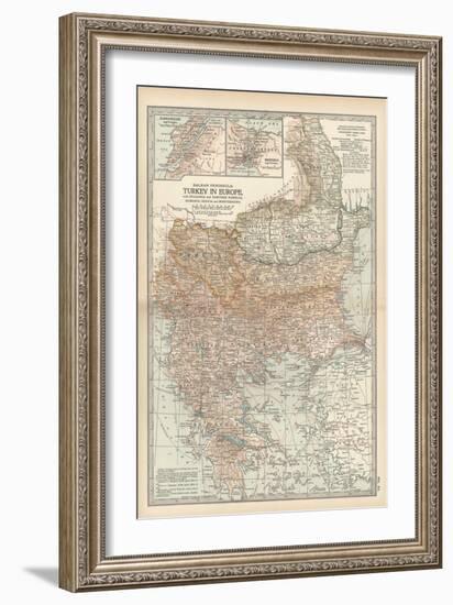 Plate 35. Map of Turkey in Europe-Encyclopaedia Britannica-Framed Art Print