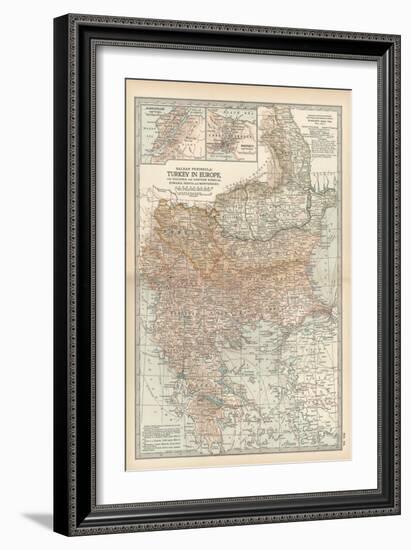 Plate 35. Map of Turkey in Europe-Encyclopaedia Britannica-Framed Art Print