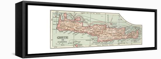 Plate 36. Inset Map of Crete (Candia). Greece-Encyclopaedia Britannica-Framed Premier Image Canvas