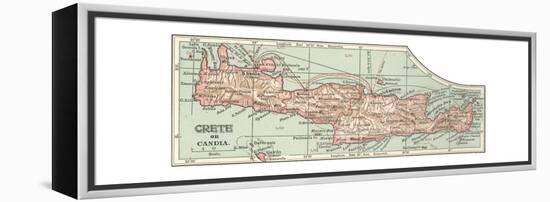 Plate 36. Inset Map of Crete (Candia). Greece-Encyclopaedia Britannica-Framed Premier Image Canvas