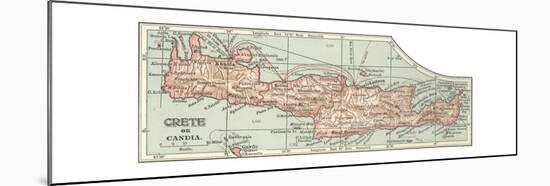 Plate 36. Inset Map of Crete (Candia). Greece-Encyclopaedia Britannica-Mounted Giclee Print