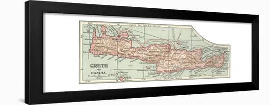 Plate 36. Inset Map of Crete (Candia). Greece-Encyclopaedia Britannica-Framed Giclee Print