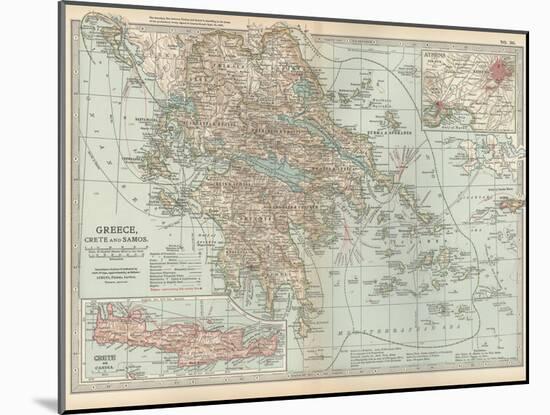 Plate 36. Map of Greece-Encyclopaedia Britannica-Mounted Art Print