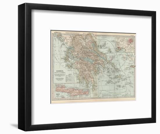 Plate 36. Map of Greece-Encyclopaedia Britannica-Framed Art Print