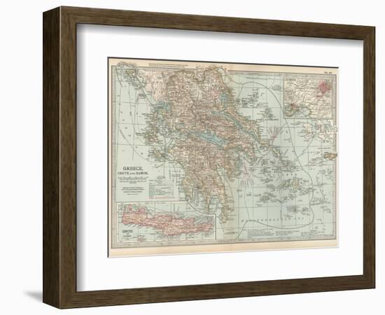 Plate 36. Map of Greece-Encyclopaedia Britannica-Framed Art Print