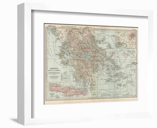 Plate 36. Map of Greece-Encyclopaedia Britannica-Framed Art Print