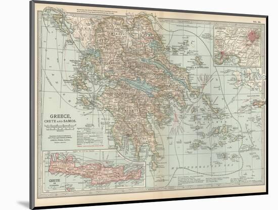 Plate 36. Map of Greece-Encyclopaedia Britannica-Mounted Art Print