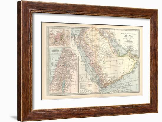 Plate 39. Map of Part of Arabia-Encyclopaedia Britannica-Framed Art Print