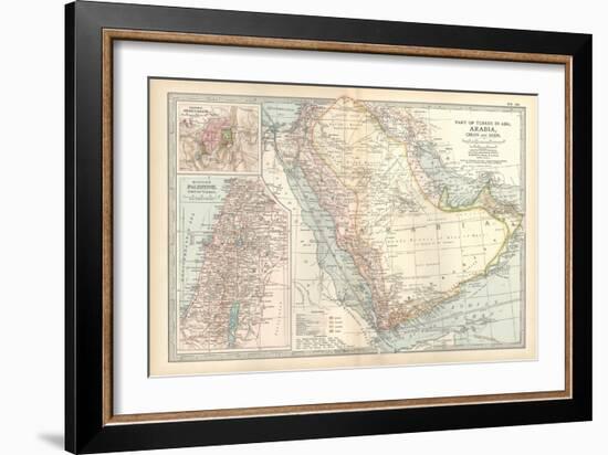 Plate 39. Map of Part of Arabia-Encyclopaedia Britannica-Framed Art Print