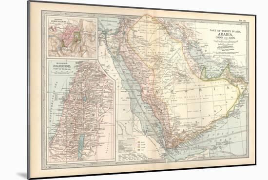 Plate 39. Map of Part of Arabia-Encyclopaedia Britannica-Mounted Art Print