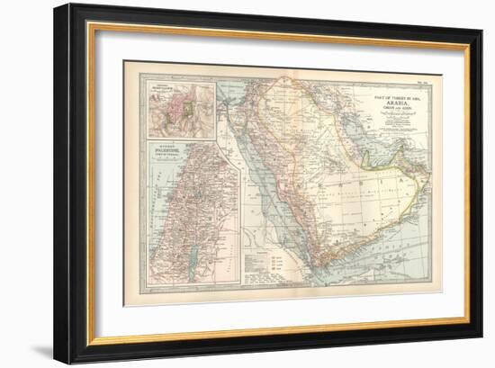 Plate 39. Map of Part of Arabia-Encyclopaedia Britannica-Framed Art Print