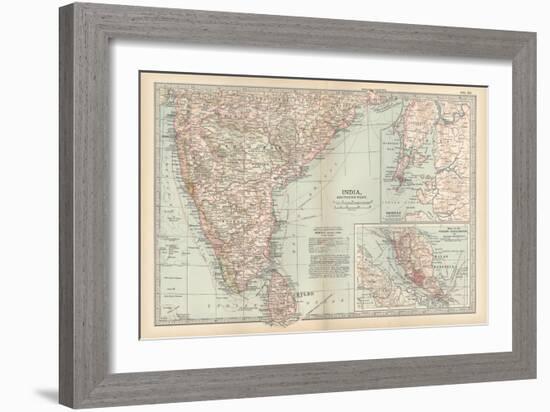 Plate 42. Map of India-Encyclopaedia Britannica-Framed Premium Giclee Print