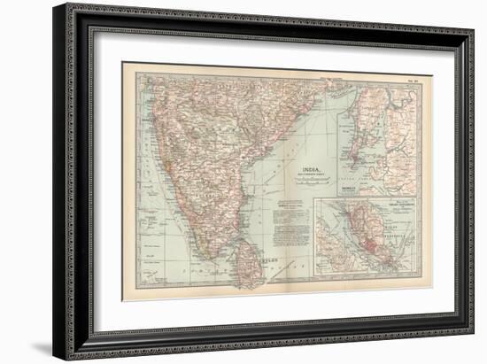 Plate 42. Map of India-Encyclopaedia Britannica-Framed Premium Giclee Print