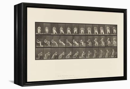 Plate 420. Toilet; Rising from Chair and Putting on Clothing, 1885 (Collotype on Paper)-Eadweard Muybridge-Framed Premier Image Canvas