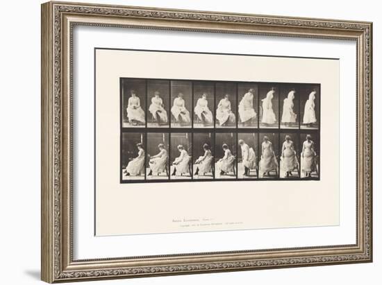 Plate 422.Toilet; Putting on Shoes and Rising from Chair, 1885 (Collotype on Paper)-Eadweard Muybridge-Framed Giclee Print