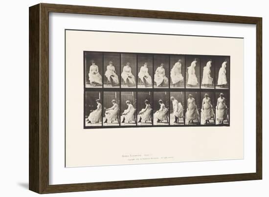 Plate 422.Toilet; Putting on Shoes and Rising from Chair, 1885 (Collotype on Paper)-Eadweard Muybridge-Framed Giclee Print