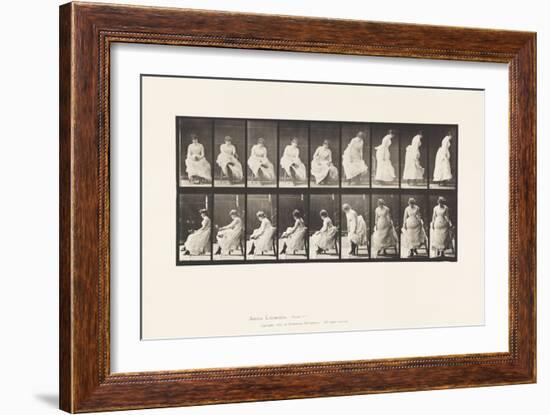 Plate 422.Toilet; Putting on Shoes and Rising from Chair, 1885 (Collotype on Paper)-Eadweard Muybridge-Framed Giclee Print