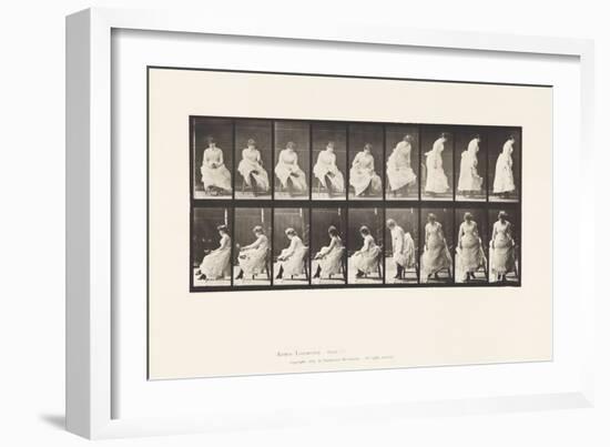 Plate 422.Toilet; Putting on Shoes and Rising from Chair, 1885 (Collotype on Paper)-Eadweard Muybridge-Framed Giclee Print