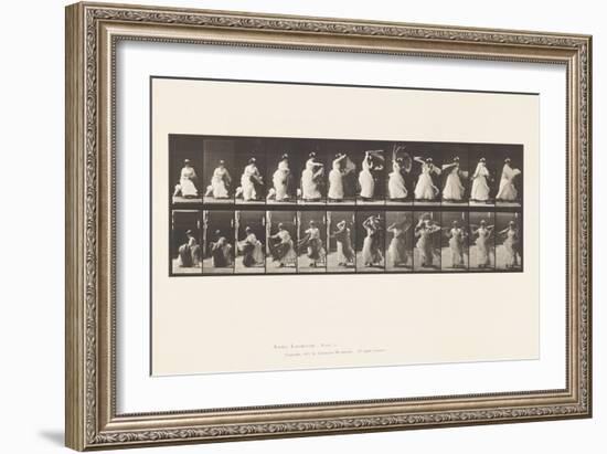 Plate 424. Toilet; Rising from Chair, and Putting on Shawl, 1885 (Collotype on Paper)-Eadweard Muybridge-Framed Giclee Print