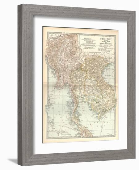 Plate 43. Map of India-Encyclopaedia Britannica-Framed Art Print