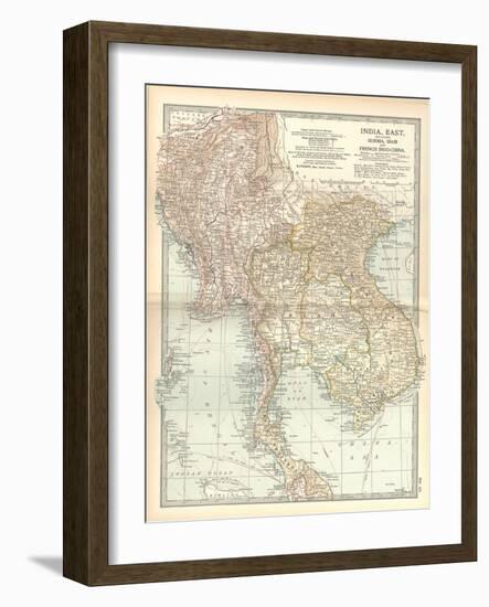 Plate 43. Map of India-Encyclopaedia Britannica-Framed Art Print