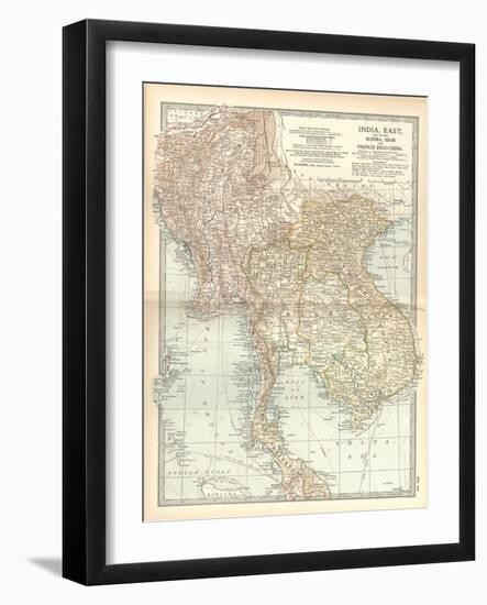 Plate 43. Map of India-Encyclopaedia Britannica-Framed Art Print