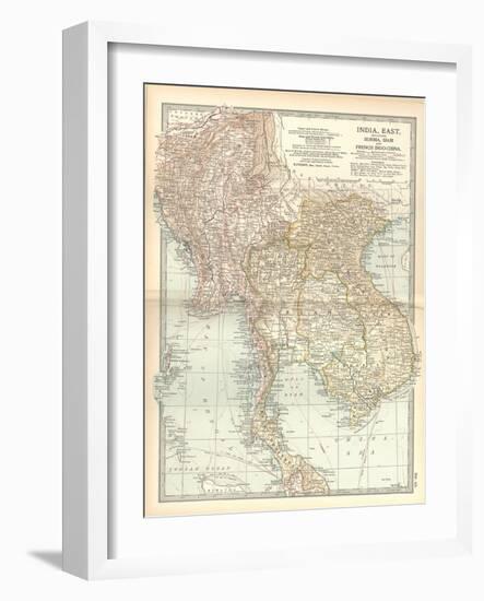 Plate 43. Map of India-Encyclopaedia Britannica-Framed Art Print