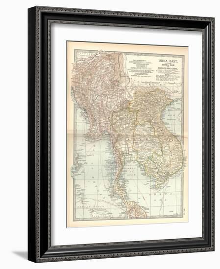 Plate 43. Map of India-Encyclopaedia Britannica-Framed Art Print