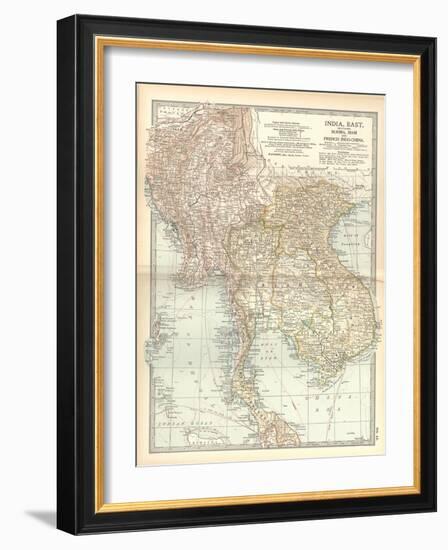 Plate 43. Map of India-Encyclopaedia Britannica-Framed Art Print