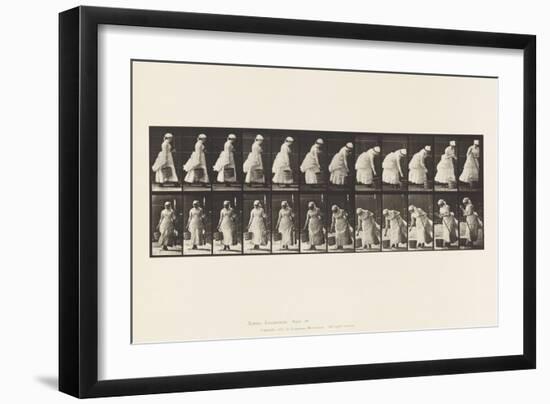 Plate 437. Setting down Bucket and Preparing to Sweep, 1885 (Collotype on Paper)-Eadweard Muybridge-Framed Giclee Print