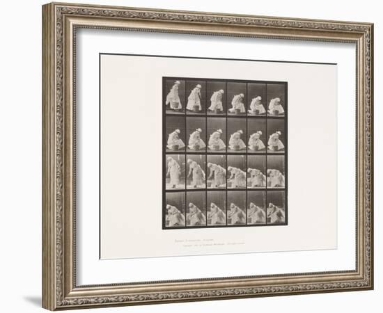 Plate 438. Setting down Bucket and Preparing to Scrub, 1885 (Collotype on Paper)-Eadweard Muybridge-Framed Giclee Print