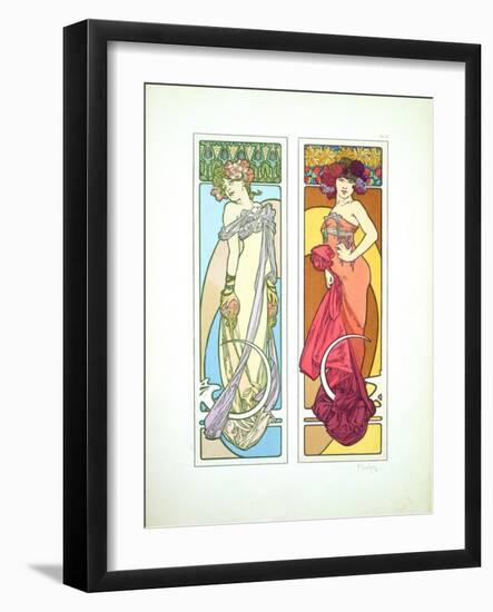 Plate 45 from 'Documents Decoratifs', 1902-Alphonse Mucha-Framed Giclee Print