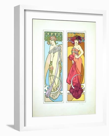 Plate 45 from 'Documents Decoratifs', 1902-Alphonse Mucha-Framed Giclee Print