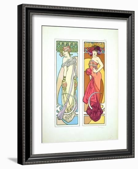 Plate 45 from 'Documents Decoratifs', 1902-Alphonse Mucha-Framed Giclee Print