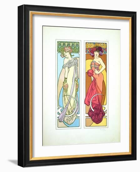 Plate 45 from 'Documents Decoratifs', 1902-Alphonse Mucha-Framed Giclee Print