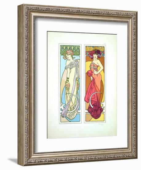 Plate 45 from 'Documents Decoratifs', 1902-Alphonse Mucha-Framed Giclee Print