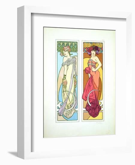 Plate 45 from 'Documents Decoratifs', 1902-Alphonse Mucha-Framed Giclee Print