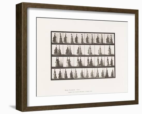 Plate 45. Walking Two Models Meeting, and Partly Turning, 1885 (Collotype on Paper)-Eadweard Muybridge-Framed Giclee Print